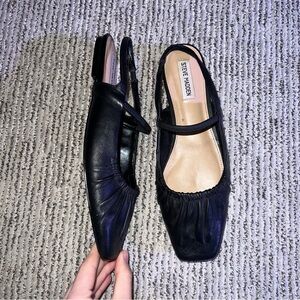 Steve Madden Black Slingback Loafers